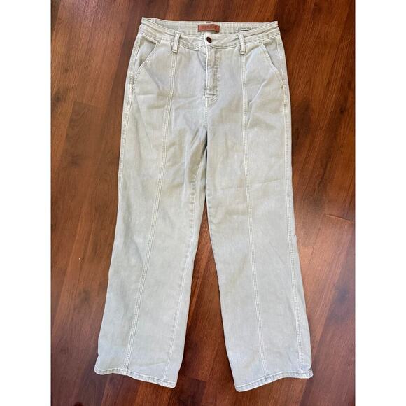 Judy Blue Denim - Judy Blue Greenwich Front Seam High Rise Straight Leg Jeans Sz 31 Boho Casual